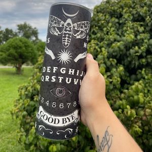 20oz glow in the dark stainless steel tumbler with lid and straw